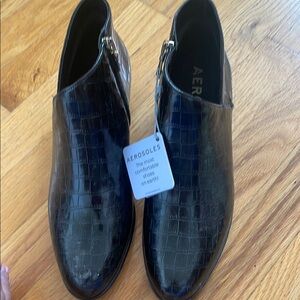 Aerosoles Black Crocodile Pattern Men's Shoes